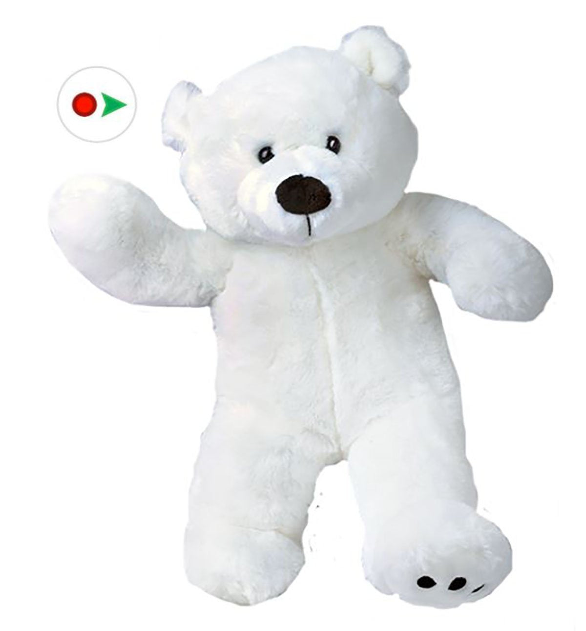 Stuffems Toy Shop Record Your Own Plush 8 inch White Polar Bear - Ready 2 Love in a Few Easy Steps