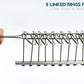 KAILIMENG 9 Linked Rings Metal Puzzle - Adult Hard Puzzle - Brain Teasers Mind Game for Adults - Classical Handheld IQ Trick Toy
