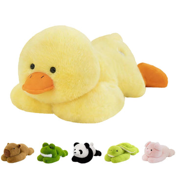 QUIRAI Duck Stuffed Animal Weighted Plush,Yellow Duck Weighted Stuffed Animals Plush Pillows for Kids & Adults, Cozy Bedtime, Reading & Relaxing