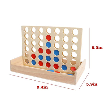 Wooden 4 in a Row Game - Classic Strategy Game for AdultsConnect The 4 Discs of Same Colour in a Row - Travel Games Family Board Games