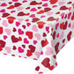 Creative Converting 328276 Pink And Red Hearts Valentines Plastic Tablecloth