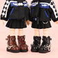 XiDonDon Doll Shoes Cool Chain Boots for Ob11,DDF,Body9,1/12 BJD,GSC Doll Accessories BJD Toys Shoes (Black)