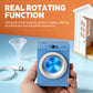 1:12 Scale Dollhouse Miniature Washing Machine, Real Rotating Drum, Openable Lid & Drain Pipe, Mini Home Appliance Model for Dollhouse Decor & Micro