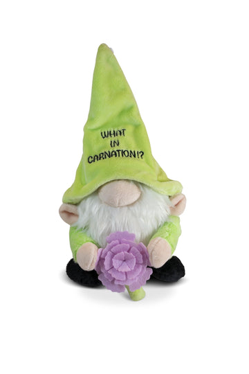 Punchkins Gnome Flower Plushie - What in Carnation for Plant Lovers Decor Plush