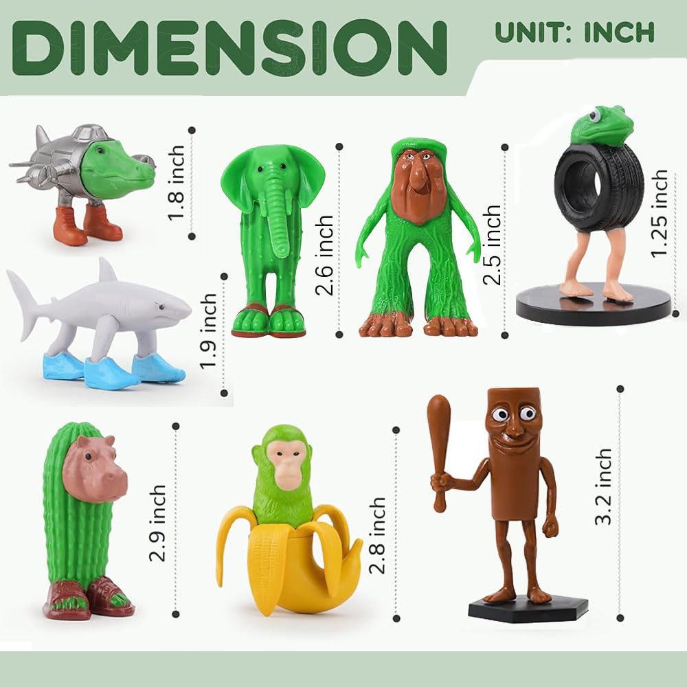 2025 New Italian Brainrot Toy, Figures Animals Tralalero Tralala Figure Bombardiro Crocodilo for Brain Rot Cake Toppers Birthday Gifts Party