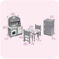 Badger Basket Doll Kitchen Furniture Set for 18-Inch Dolls - Complete Play Kitchen - Ideal for Creative & Imaginative Play