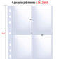 40 Pack 320 Pockets 6 Ring A5 Binder Sleeves,2.5x3.5”Photocard Sleeves,Double-Sided 4 Pocket Kpop Photocard Page Protector,Ultra-Clear Trading Card