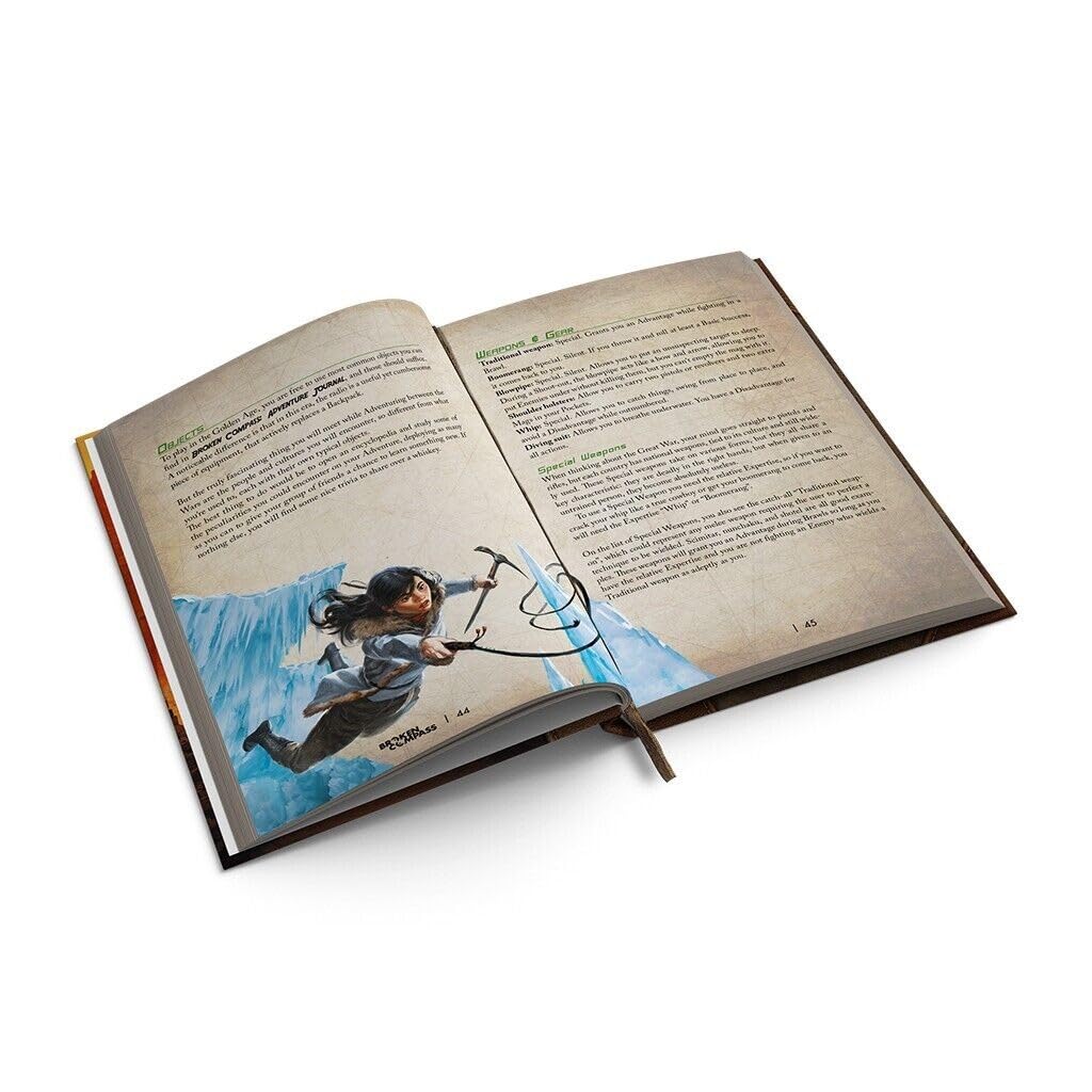Broken Compass Golden Age - Season 1 Rulebook, Roleplaying Game Inspired by Adventure Movies, Fun RPG for Kids and Adults, Ages 14+, 2-5 Players, 120+