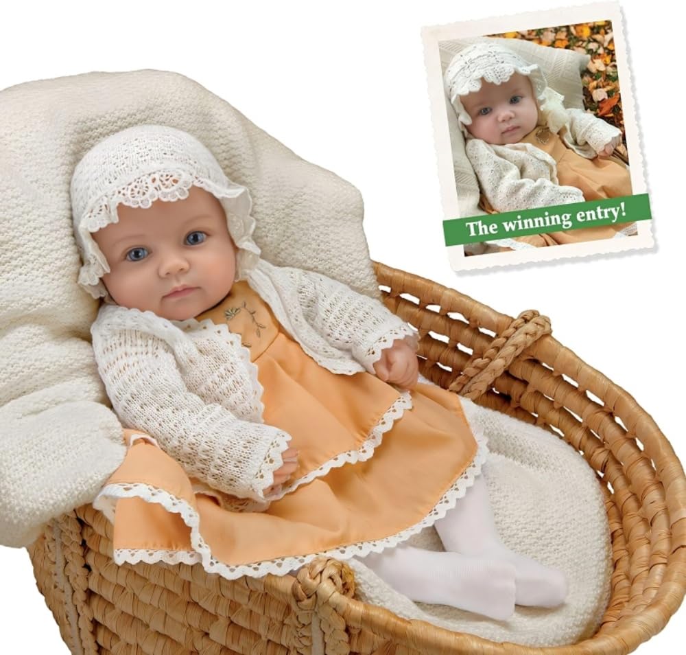 The Ashton-Drake Galleries 7th Annual Photo Contest Winner Rosalie RealTouch Soft Vinyl Lifelike Reborn Baby Doll, 16.5", Poseable Weight Cloth Body