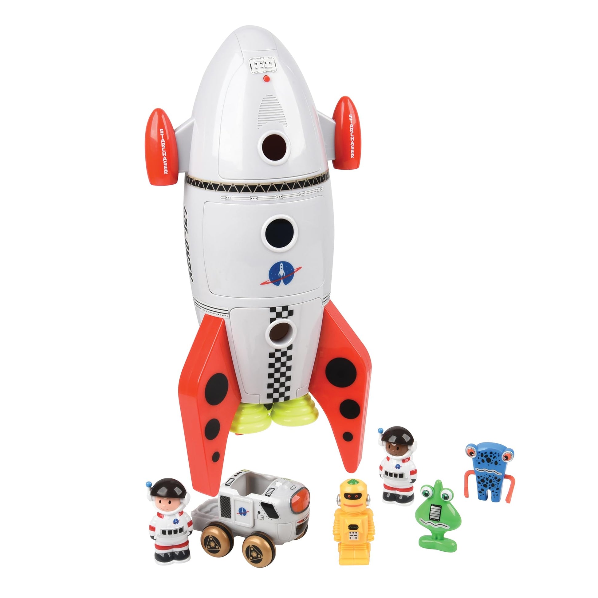 CP Toys Space Mission Rocket Ship Toy, Includes Astronaut Figurines, Aliens and Vehicle, Space Gifts, STEM Toddler Toys for Kids 3 Years and Older