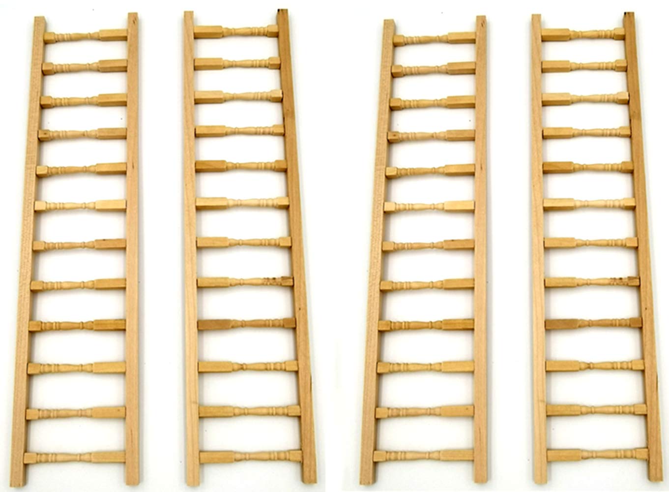 SXFSE Dollhouse Decoration Accessories, Miniature Handrail 1:12 Mini Fence, Cute House Mini Fence (Beige, 4 Pcs)