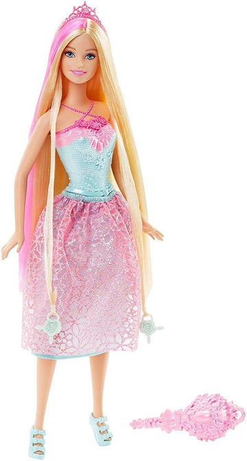 Barbie Princess Doll with Styling Beads in Her Pink-Streaked Hair