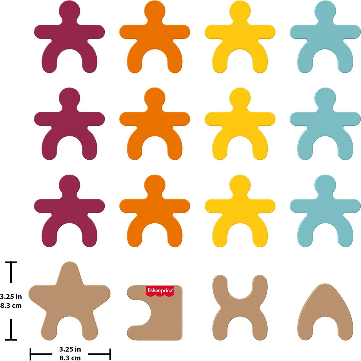 Fisher-Price Wood Montessori Stacking Shapes Learning Activity