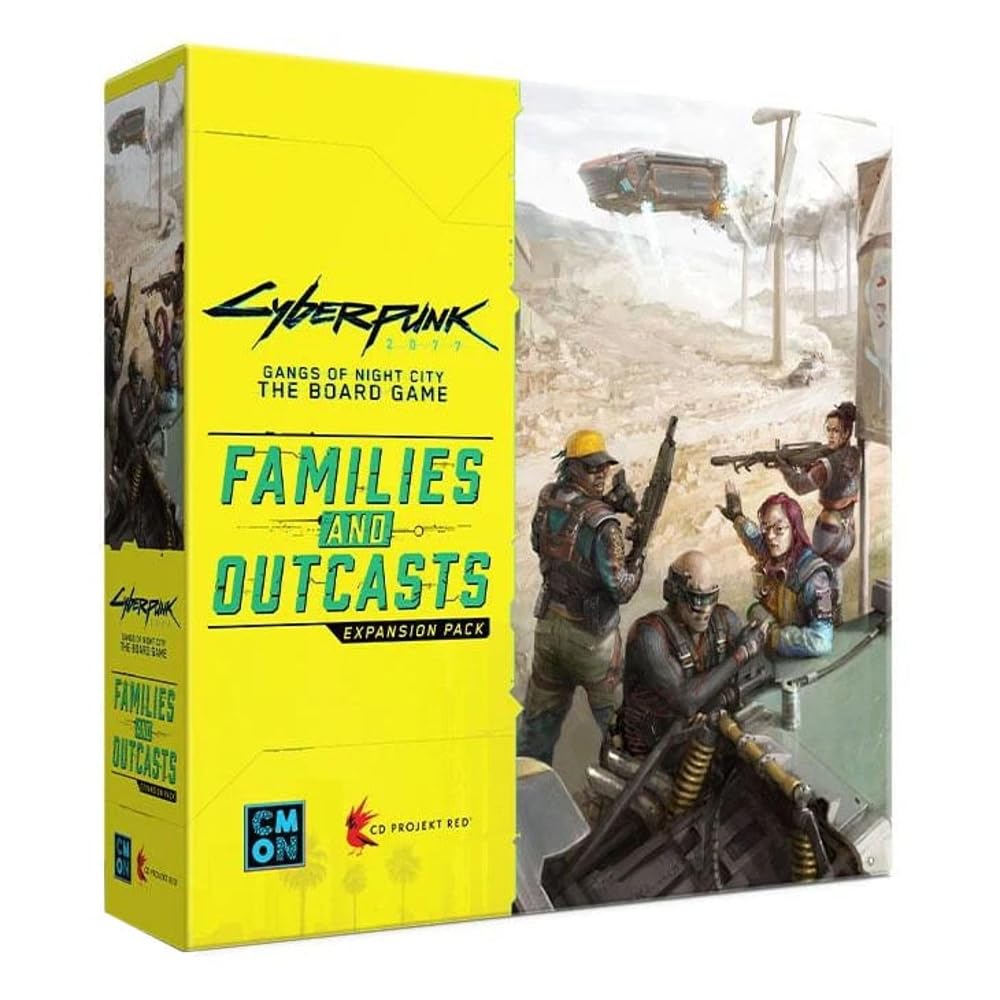 CMON Cyberpunk 2077 Families and Outcasts Board Game Expansion - Introducing The Badlands and New Gang! Immersive Sci-Fi Strategy Game, Ages 14+, 1-5