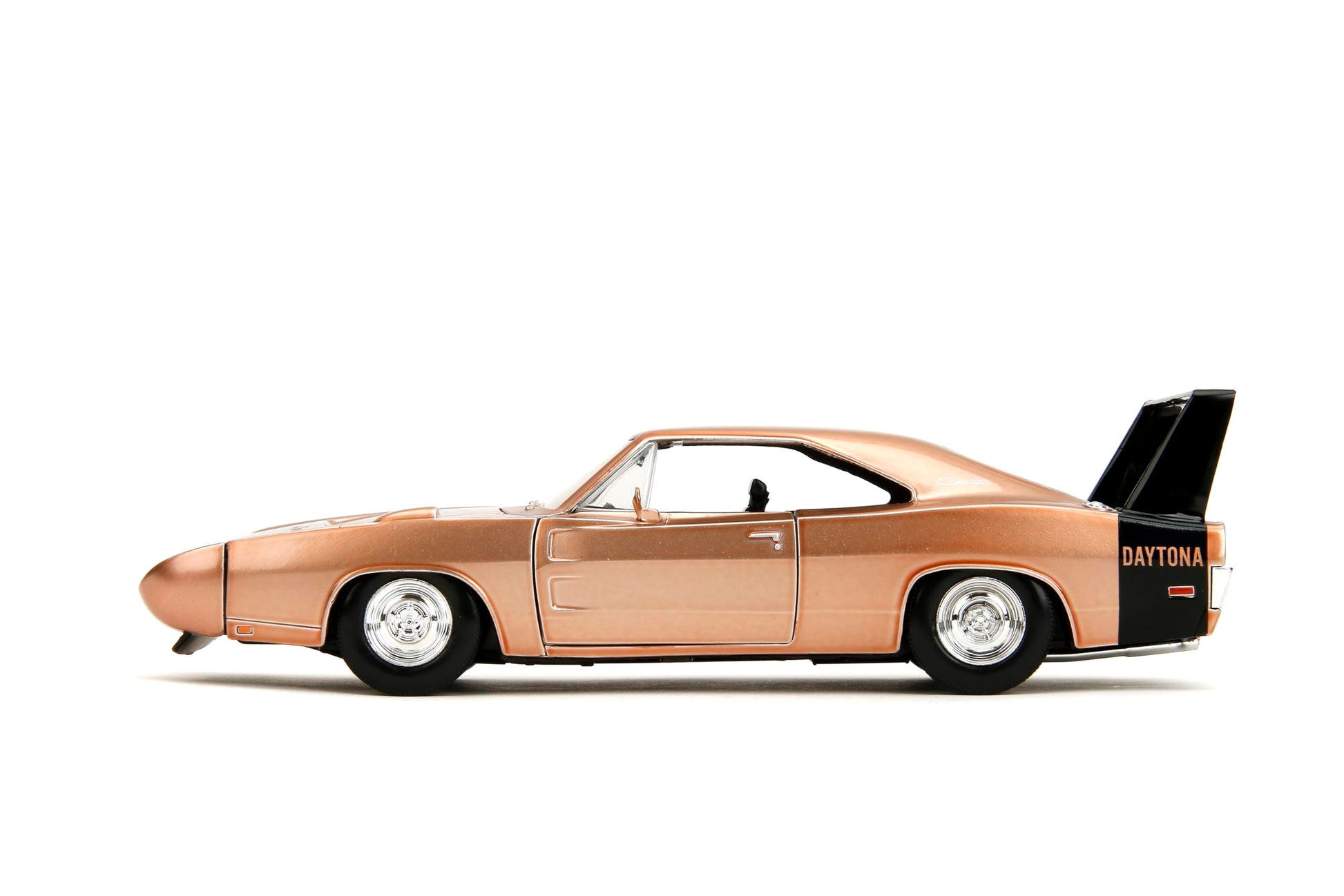 Jada Toys Bigtime Muscle 1:24 1969 Dodge Charger Daytona Die-cast Car - Opening Doors, Hood, Trunk, Rubber Tires(Candy Copper)