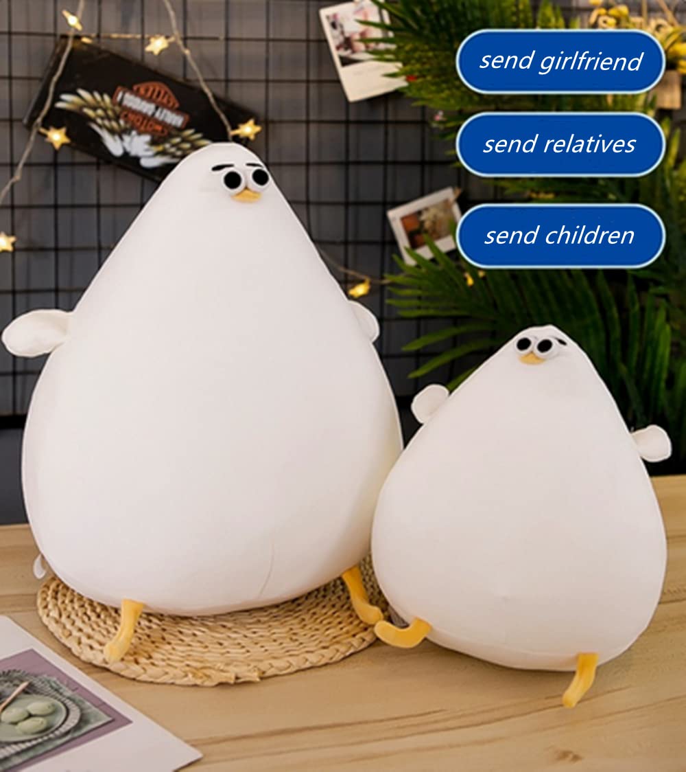 JOSON Chubby Plush Seagull Toy, Cute Cartoon Plush Fat Chicken Animal Stuffed Animal for Boys and Girls (15.78")