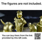 MAGMA BRICK Elf Metalic Gold and Rose Gold of Lances, Bows, Sword, Helm and Armour for Major Brand Building Block Minifigure 72 PCS