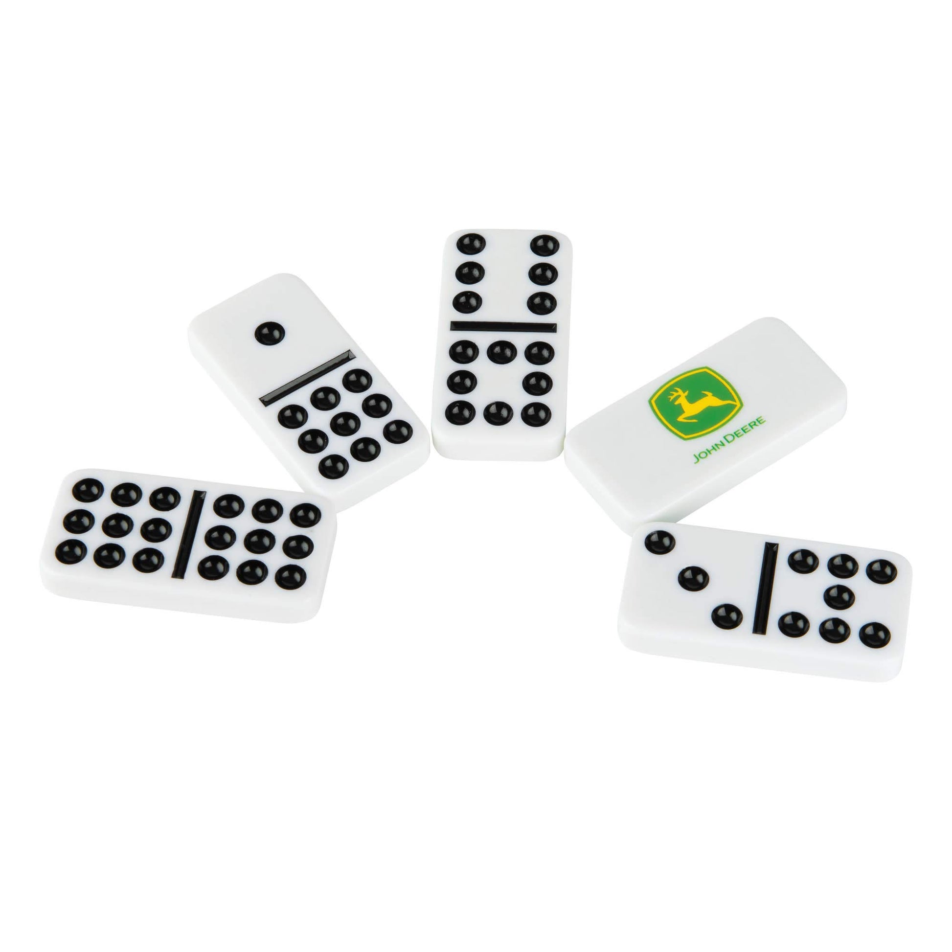 John Deere Dominoes - Double 9 Dominoes Set with John Deere Collector’s Tin - Collectible John Deere Toys - Family Games and Dominos for Kids Ages 8