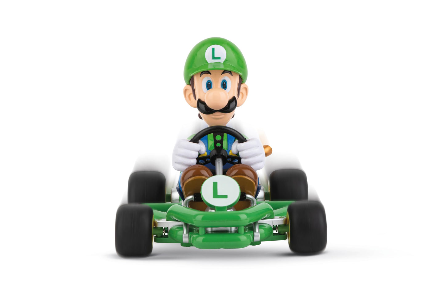 Carrera 200984P RC Official Licensed Mario Kart Pipe Kart Luigi 1:18 Scale 2.4 Ghz Remote Radio Control Car with Rechargeable LiFePO4 Battery - Kids