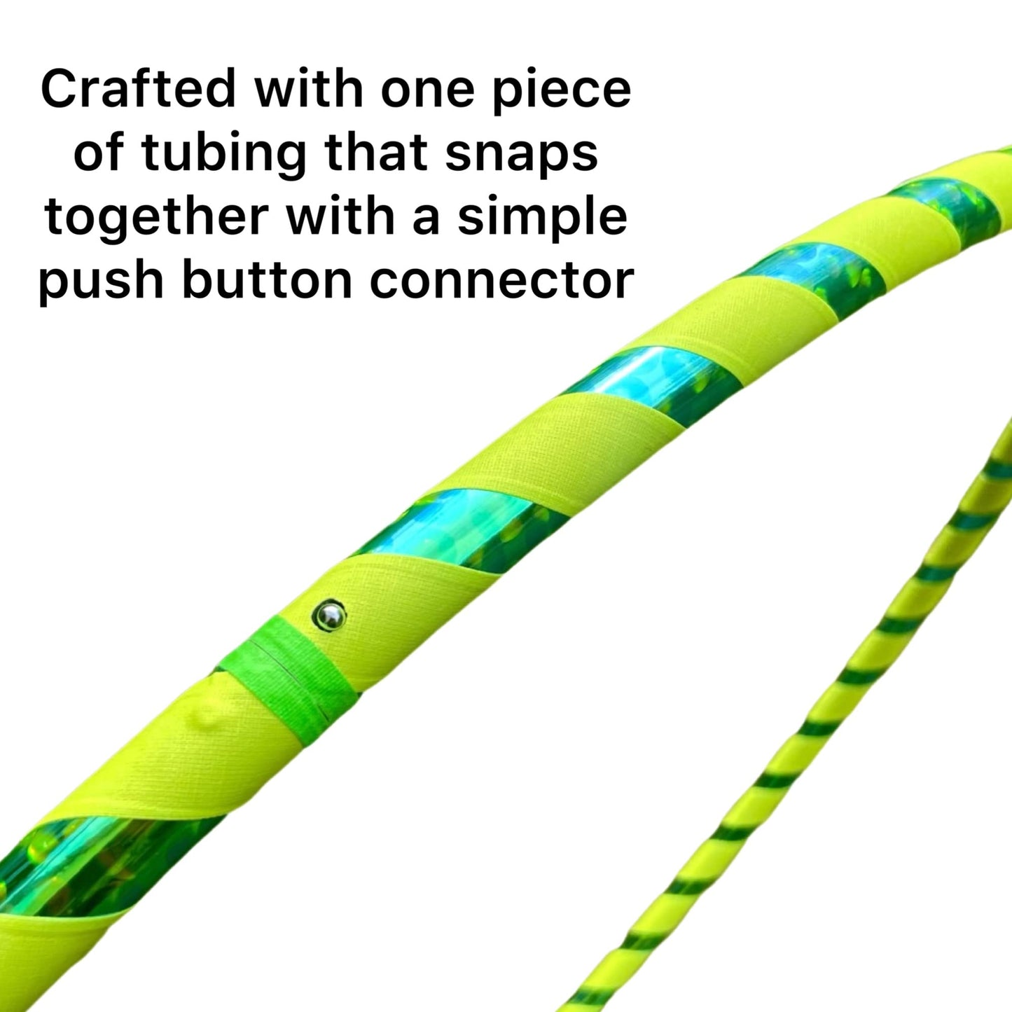 SpinMajik Kids Hula Hoop | Lime Green Gecko, Medium (32") | Lighter Weight Yet Sturdy