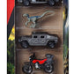 Jurassic World Matchbox Dinosaur Vehicle Collection, Die-Cast Cars and Figures 5 Packs, Bundle of 4, 20 Vehicles, JGL60-956B