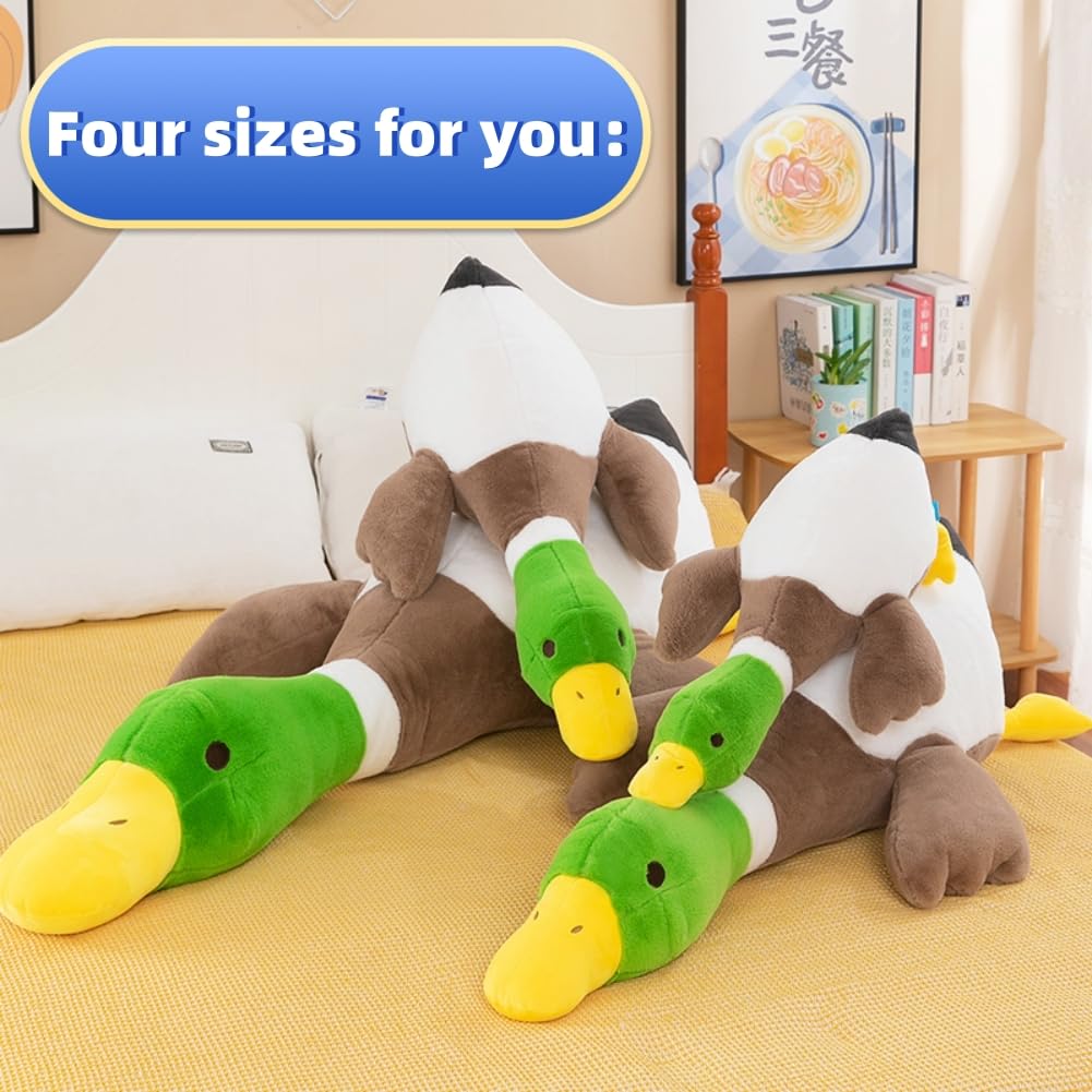 psmacra Mallard Duck Plush, Duck Stuffed Animals,Realistic Soft Furry Duck Stuffed Animal Pillow,Cute Toy Gift for Every one (39.3)