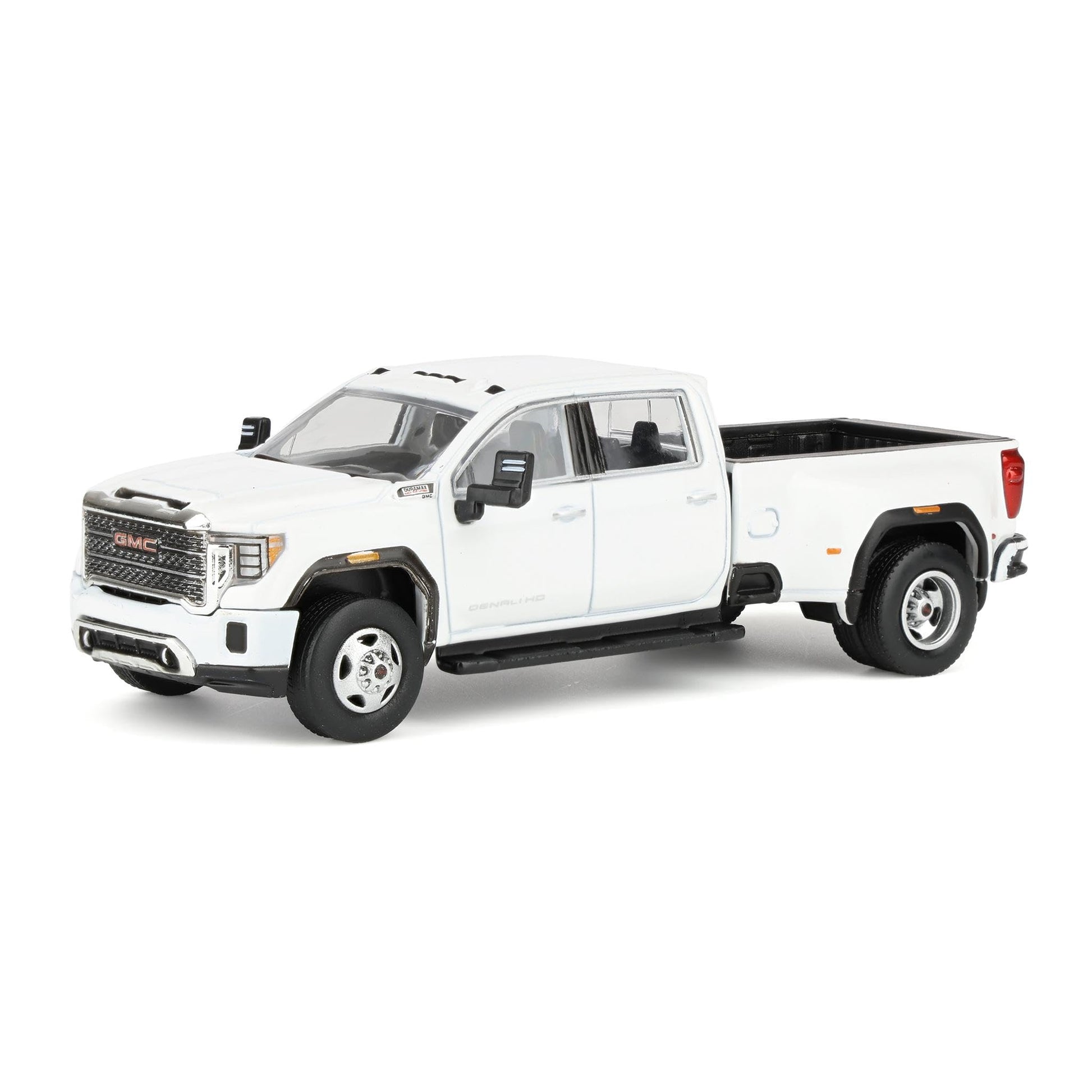 Greenlight 1/64 2022 GMC Sierra 3500HD Denali Dually Pickup Truck, White Frost 51678-B