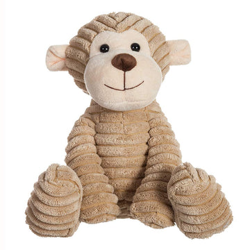 Apricot Lamb Toys Plush Corduroy Monkey Soft Stuffed Animal for Kids 8.5''