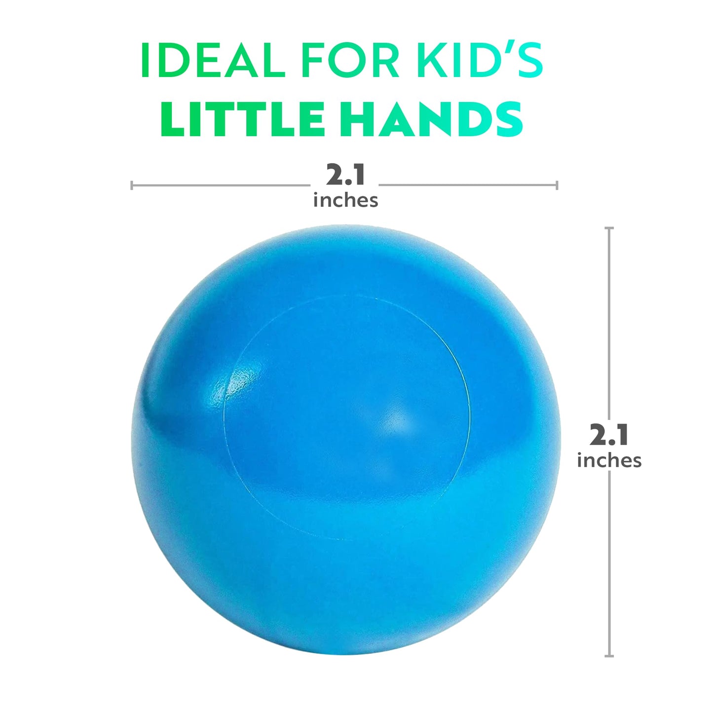 Playz Crush Proof Ball Pit Balls 50 Count, 2'1" Plastic Balls for Ball Pit