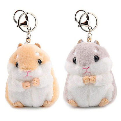 RAYNAG Set of 2 Cute Hamster Plush Keychains