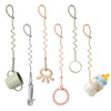 Andy Bear Toy Straps for Baby 6 Pack Keep Your Baby's Toys and Sippy Cups Secure with Toy Straps and Sippy Cup Strap Adjustable Silicone Toy Straps