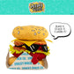 Collectibles Miniverse Food Cheeseburger Bedding Super Soft Cozy Detachable Cuddle Pillow, (Officially Licensed Product) by Franco