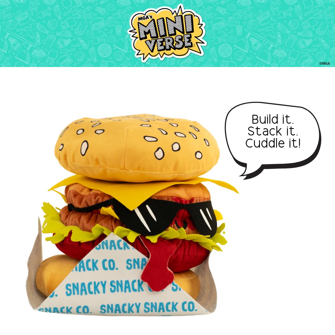 Collectibles Miniverse Food Cheeseburger Bedding Super Soft Cozy Detachable Cuddle Pillow, (Officially Licensed Product) by Franco