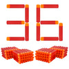 EKIND 9.5cm Foam Darts Compatible for Nerf Elite Mega Series 36-Dart Refill Pack (Red)