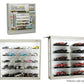 Showcase Wall Mount 5 Tier Display Case White with White Back Panel Mijo Exclusives for 1/64-1/43 Scale Models MJ8850W