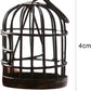 2Pcs Black Miniature Doll House Birdcage Ornament Model Home Desktop Decor Gift,Mini Miniature Doll Fairy Garden Ornaments Shelf Home Micro Landscape