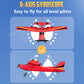 HAWK'S WORK 2 CH RC Airplane, RC Plane Ready to Fly, 2.4GHz Remote Control Airplane, Easy to Fly RC Glider for Kids & Beginners (Red)