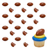 DECOPAC 3D Football Rings, Cupcake Decorations, Food Safe Cake Toppers - 24 Pack