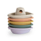 mushie Stackable Bath Boats Floating Toy (Rustic) | Made in Denmark