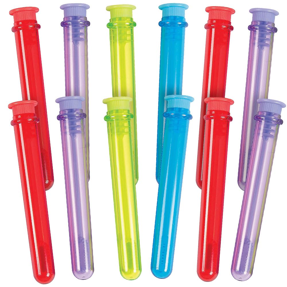 Fun Express Science Party Bubble Bottles - Toys - VBS Vacation Bible School Supplies/Decor - 12 Pieces