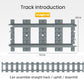 Finger Rock City Train Tracks Building Block Set, 212 Pcs Flexible Rails Train Track Railroad Expansion Accessory Set, Uphill and Downhill, Straight