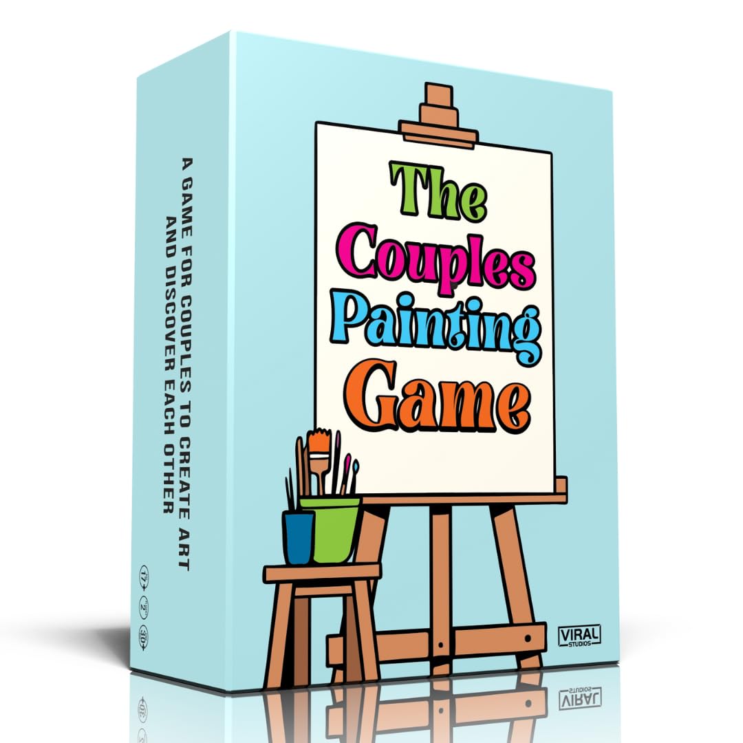 The Couples Painting Game - Date Night Card & Painting Kit | Fun DIY Activity with Prompts, Challenges & Questions for Deeper Connection, Meaningful