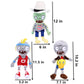 JHESAO 6 PCS Plants and Zombies Plush Sunflower Zombies Plushies Toy Pea Duck Zombie, Potato Mine 1 2 Stuffed Soft Doll Sport Zombie Doll New