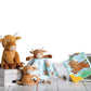 Mary Meyer Crinkle Teether Toy with Baby Paper and Squeaker, 6 x 6-Inches, Hetty Highland Cow