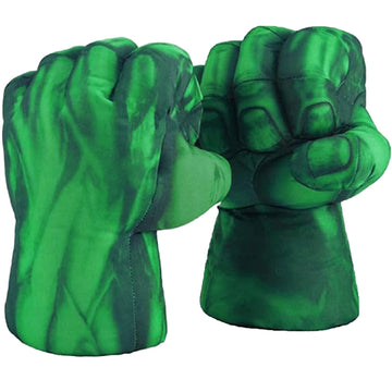 NuGeriAZ Superhero Gloves for Kids Superhero Hands Toy Soft Plush Hero Fists Cosplay for Boy Christmas Halloween Birthday Gift(Green C)