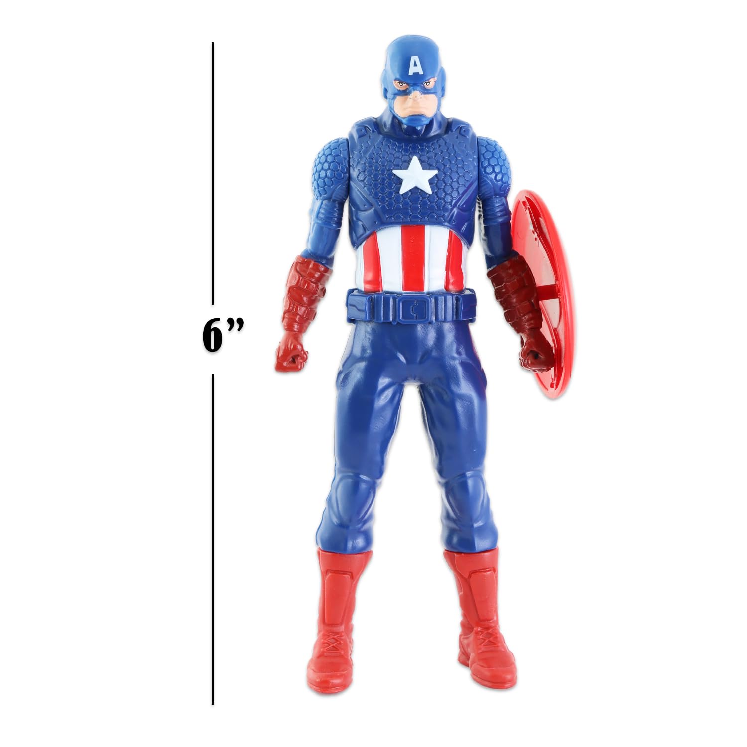 Avengers Action Figure Set - 3 Pack Bundle of Marvel Action Figures: Iron Man, Spiderman & Captain America, Stickers, More | Avengers Figurines Set