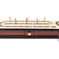House of Cribbage - 3 Track - Continuous Cribbage Board Alphabet e Shape Inlaid in Maple Wood/Bloodwood : Size - 12.5" x 4" - Separate Storage Space