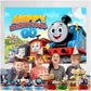 8Pcs Thomas Train Table Centerpieces Birthday Party Supplies Double Side Table Decorations for Thomas Train Themed Party Decorations