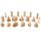 Learning Resources Wood Geometric Solids, Kids Wooden Shapes, Montessori Toys, Set of 19