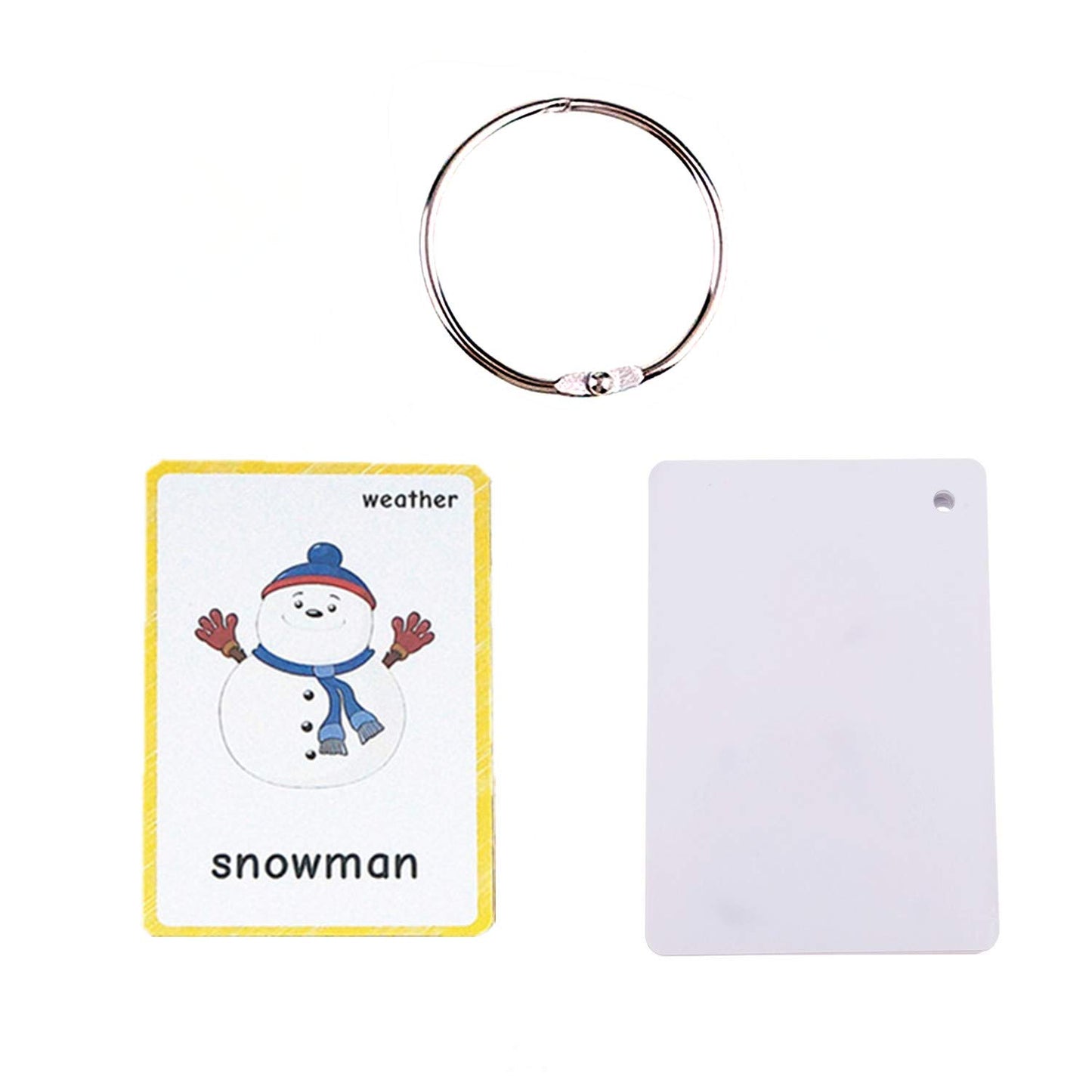 Set of Clothing and Weather Flash Cards for Toddlers | Kids Learning Flashcard & Montessori Pocket Cards Toys | Perfect for Pre-K Decor Background